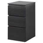 Ikea nalm zwartbruin smal, 3 lades, Ophalen, Zo goed als nieuw, 25 tot 50 cm, Minder dan 100 cm