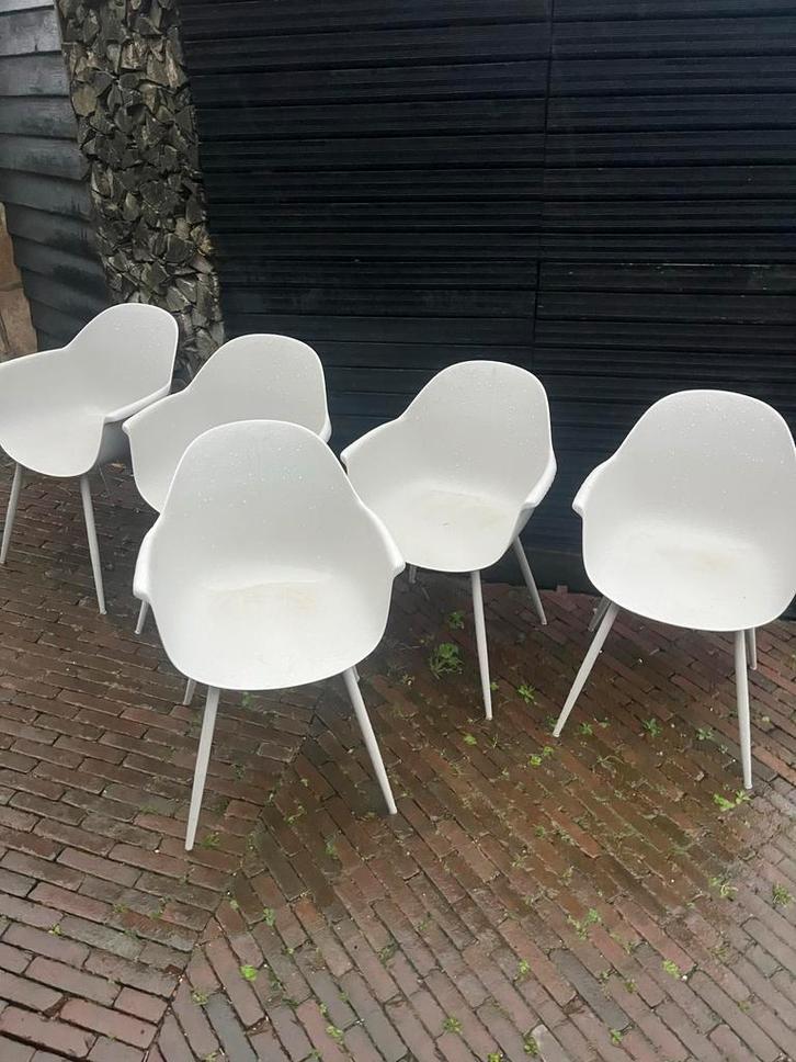 Hartman Sophie Studio Dining Tuinstoel Wit 5 stuks, Tuin en Terras, Tuinstoelen, Zo goed als nieuw, Kunststof, Ophalen