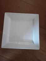 6 vierkant platte borden doorsnee 24,5cm hema porcelain, Ophalen, Zo goed als nieuw, Bord(en), Overige stijlen