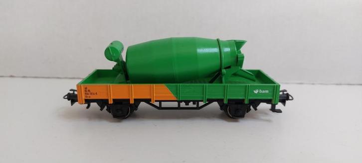 Bam Lage bakwagon met betonmixer van Marklin (10), Hobby en Vrije tijd, Modeltreinen | H0, Nieuw, Wagon, Wisselstroom, Märklin