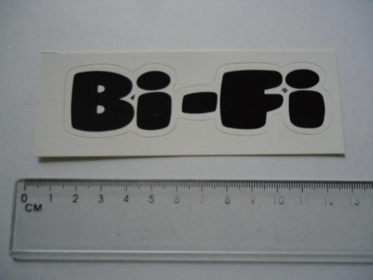 sticker oud BIFI worstje logo bi-fi bi fo retro sponsor auto, Verzamelen, Stickers, Zo goed als nieuw, Verzenden