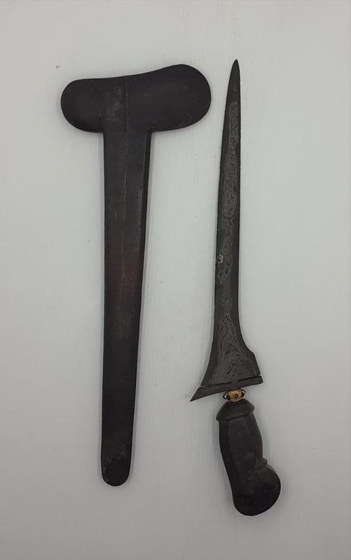 Antieke Keris Lombok Jalak Ngore Ngulit Semangka Kris GD4591, Antiek en Kunst, Kunst | Niet-Westerse kunst, Verzenden