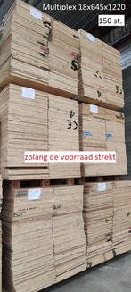 multiplex platen 645x1220mm dikte 18mm, Doe-het-zelf en Verbouw, Platen en Panelen, Ophalen of Verzenden, Nieuw, Multiplex, Minder dan 20 mm