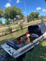 Sloep ( staal) 6,5 mtr lang 2.30  breed kleur donkerblauw, Watersport en Boten, Sloepen, Ophalen, Gebruikt, Staal, Binnenboordmotor