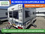 Hobby De Luxe 450 VOORTENT + RONDZIT + VASTBED, Caravans en Kamperen, Caravans, Hobby, Bedrijf, 6 tot 7 meter, Tot en met 4