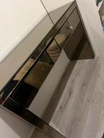 Kaptafel van brons (sepia) spiegelglas, Ophalen, Gebruikt, 100 tot 150 cm, 100 tot 150 cm