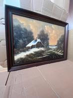winterlandschap schilderij v.Ast, Ophalen of Verzenden