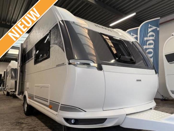Hobby Excellent 460 SL 2026, Caravans en Kamperen, Caravans, Bedrijf, tot en met 3, 1000 - 1250 kg, Treinzit, Hobby, 2 aparte bedden