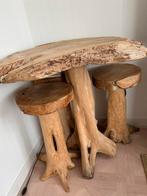 Nano’ Rustic Wooden Bar table and stools, Huis en Inrichting, Tafels | Bijzettafels, Ophalen, Zo goed als nieuw, 75 cm of meer