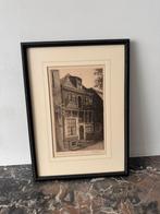 Schets huisje Hoorn, Antiek en Kunst, Kunst | Etsen en Gravures, Ophalen of Verzenden