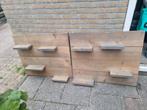 2 steigerhout wanddecoratie, Ophalen, Zo goed als nieuw