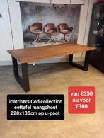 Nieuwe icatchers Cod coll eettafel mangohout 220x100cm €300, Ophalen, ., Nieuw, .