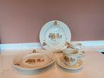 Vintage 6-delig kinderservies met beertjes, Huis en Inrichting, Keuken | Servies, Gebruikt, Ophalen of Verzenden, Bord(en), Overige stijlen