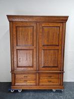 Massief donker eiken buffetkast, Ophalen, Gebruikt, 200 cm of meer, 150 tot 200 cm