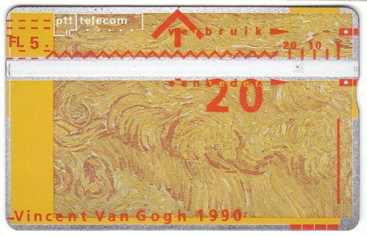 Telefoonkaart Vincent van Gogh 1990 [4323]  [VeAnTe], Verzamelen, Telefoonkaarten, Nederland, Ophalen of Verzenden