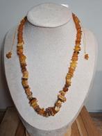 Ambersteen ketting, Bruin, Ophalen of Verzenden, Zo goed als nieuw, Steen of Mineraal