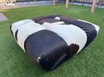 Koeienpoef echte koeienhuid leer, Ophalen, 125 cm of meer, Leer, Zo goed als nieuw