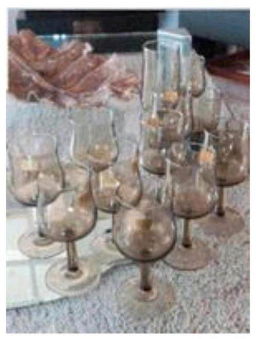 Luminarc Rookglas Servies - Vintage Glazen Set, Antiek en Kunst, Antiek | Glas en Kristal, Ophalen of Verzenden