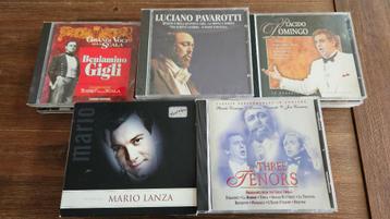 Luciano Pavarotti, Mario Lanza, Three Tenors etc.  CD's beschikbaar voor biedingen