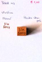 Tekst 103 Houten stempel, Hobby en Vrije tijd, Stempelen, Ophalen of Verzenden, Nieuw, Houten stempel