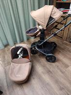 Kinderwagen met ligbak, regenhoes en verhogers, Gebruikt, Combiwagen, Verstelbare duwstang, Ophalen