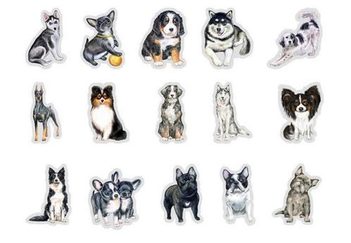 Honden Stickers – Scrapbooking Stickers, Hobby en Vrije tijd, Stickers en Plaatjes, Nieuw, Meerdere stickers, Ophalen of Verzenden