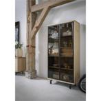 Nieuwe Vitrine kast Ridgefield H&H, Onyx of naturel,, Ophalen, 100 tot 150 cm, 200 cm of meer, Nieuw