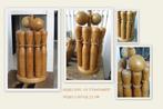 oud kegelspel op standaard met 2 ballen en los setje kegels, Ophalen of Verzenden