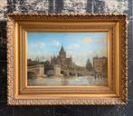 Olieverfschilderij van een stadsgezicht, Ophalen