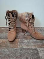 Schoenen laarsjes suede leer bontrandje maat 39 nieuw, Ophalen, Zo goed als nieuw, Zwart