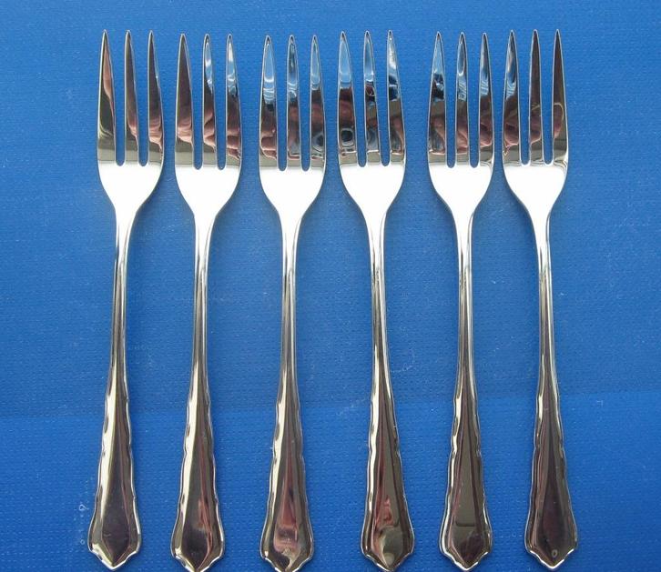 Zilveren taartvorken model Chippendale 2100. , Antiek en Kunst, Antiek | Goud en Zilver, Zilver, Verzenden