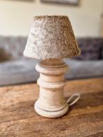 Kleine dikke balusterlamp, Huis en Inrichting, Lampen | Tafellampen, Zo goed als nieuw, Minder dan 50 cm, Hout, Ophalen