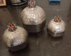 Set van 3 chocoladedozen met deksel, Antiek en Kunst, Antiek | Goud en Zilver, Ophalen of Verzenden, Zilver