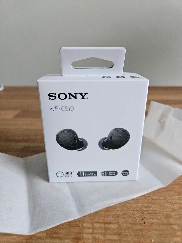 Sony WF-C510 Zwart NIEUW, Audio, Tv en Foto, Koptelefoons, Nieuw, Op oor (supra aural), Sony, Draadloos, Bluetooth, Ophalen of Verzenden