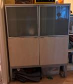 Kast met glazen deuren - 110x143x45 cm, Antiek en Kunst, Antiek | Meubels | Kasten, Ophalen