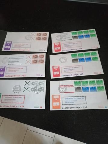 6 FDC Postzegelboekjes beschikbaar voor biedingen