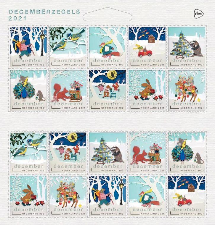 Nederland NVPH nr V3978/87 postfris Decemberzegels 2021, Postzegels en Munten, Postzegels | Nederland, Postfris, Na 1940, Verzenden