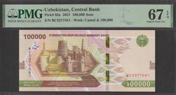 Uzbekistan 100.000 som 2021 UNC p.92a PMG 67 (# 43) beschikbaar voor biedingen