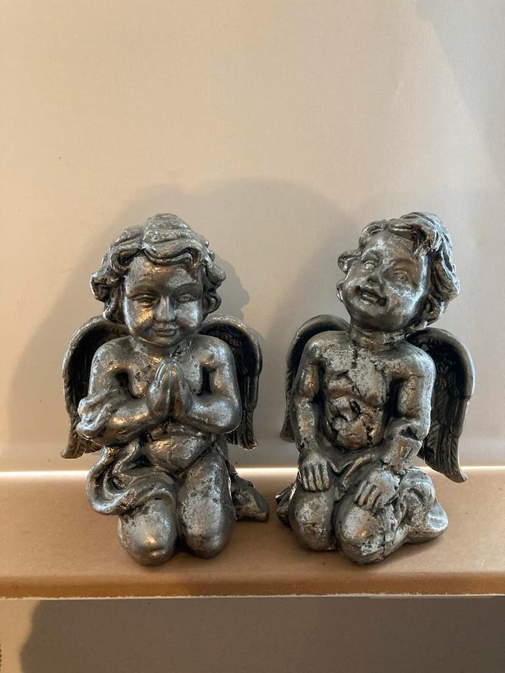 Schattige Engelenbeeldjes Set, Verzamelen, Beelden en Beeldjes, Gebruikt, Ophalen of Verzenden