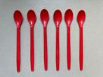 Ola ijslepels Swirl Share Happy 18 cm kunststof 6 stuks rood, Ophalen, Zo goed als nieuw, Kunststof, Los bestek