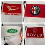 Tafel of buro vlaggen o.a Alfa,Rover,Toyota,Seat,land Rover, Ophalen of Verzenden, Zo goed als nieuw, Reclamebord