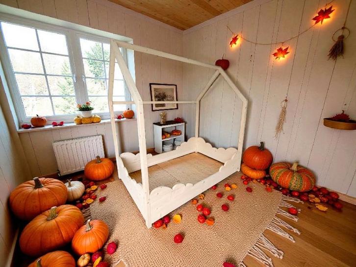 Huisbed Kinderbed met Wolkjes Hekje, Kinderen en Baby's, Kinderkamer | Bedden, Nieuw, 160 tot 180 cm, 70 tot 85 cm, Lattenbodem