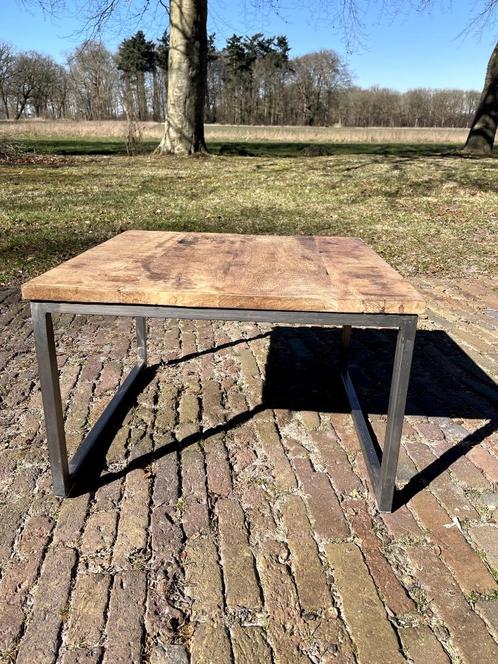 Design salontafel – Mangohout – Trendhopper, Huis en Inrichting, Tafels | Salontafels, Zo goed als nieuw, Minder dan 50 cm, 50 tot 100 cm