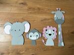 Houten dierenbordjes babykamer, Ophalen, Zo goed als nieuw, Wanddecoratie