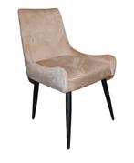 Eetkamerstoel Adam Velvet Zand white, Hout, Wit, Nieuw, Ophalen of Verzenden
