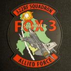 RNLAF 322 Squadron Slammer FOX-3 Patch, Ophalen of Verzenden, Luchtmacht, Nederland, Embleem of Badge