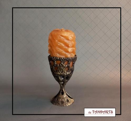 Vintage Messing "Kiddoesj", kandelaar– 12 cm hoog., Huis en Inrichting, Woonaccessoires | Kandelaars en Kaarsen, Zo goed als nieuw