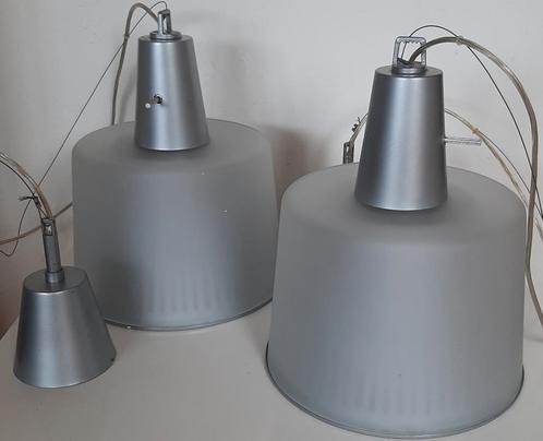2x ikea (type T9815) PS-design 1999 - industriële hanglamp, Huis en Inrichting, Lampen | Hanglampen, Gebruikt, 75 cm of meer, Glas