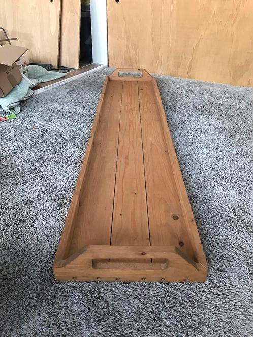 Lang dienblad bed dienblad (huur), Huis en Inrichting, Woonaccessoires | Dienbladen, Zo goed als nieuw, Hout, Rechthoekig, Ophalen