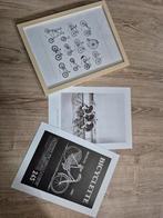 Fotolijst 30x40 met fiets afbeeldingen, Minder dan 50 cm, Ophalen of Verzenden, Zo goed als nieuw, Minder dan 50 cm
